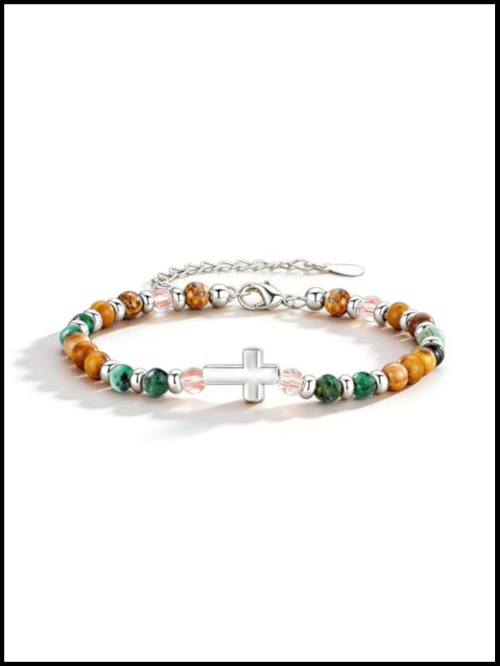 316L Stainless Steel Cross Bracelet for Women, Confirmation First Communion Gift